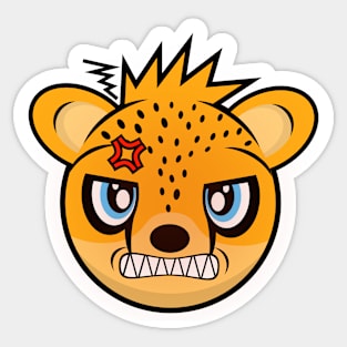 Angry Cheetah William Sticker